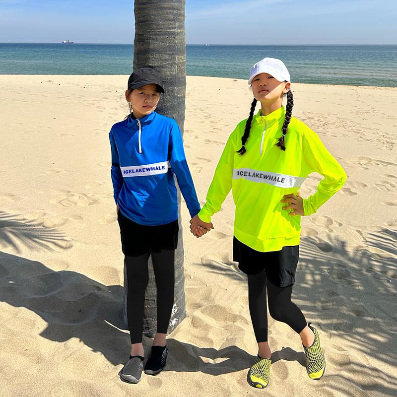 Rash Guard Long Sleeve - Driedelige Neon Cover-Up Badkleding Koreaanse Strandkleding