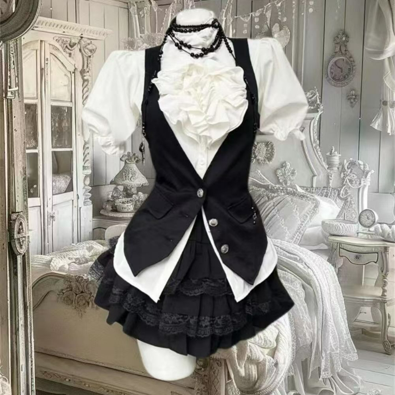 Summer Clothing Aesthetic - Y2k Esthetische Lolita Stijl Zoete 3-delige