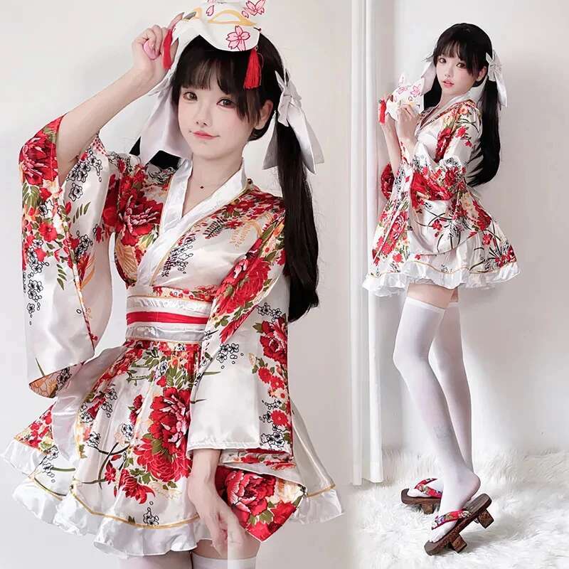 Summer Japanese Clothing - Japanse gemodificeerde kimono-jurk voor vrouwen badjas