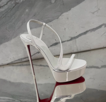 Summer Clothing Collection - Metallic leren platform stiletto sandalen sexy