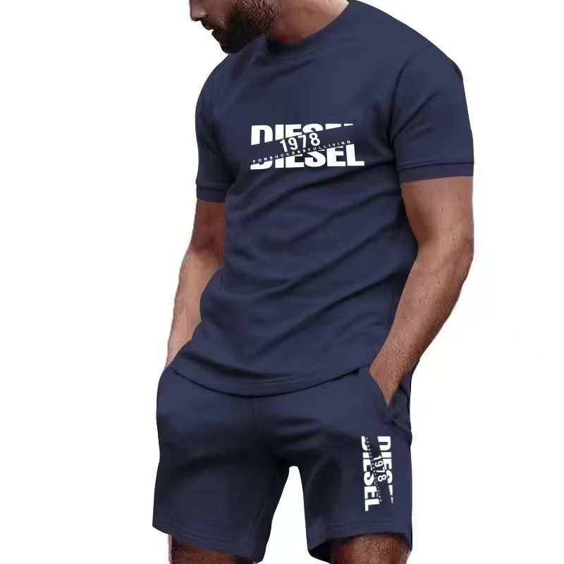 Summer Clothing Men Fashion - 2026 nieuwe zomer heren T-shirt+shorts set,