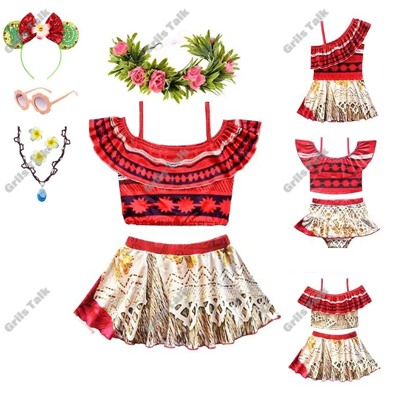 Summer Clothing Girls - Zomer Fee Prinses Moana Cosplay Badmode