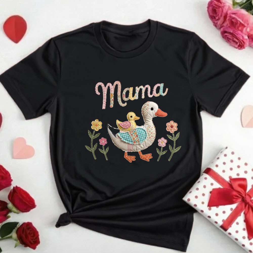 Summer Duck Clothing - Vrouwen Zomer Mama Duck Patchwork T-shirt