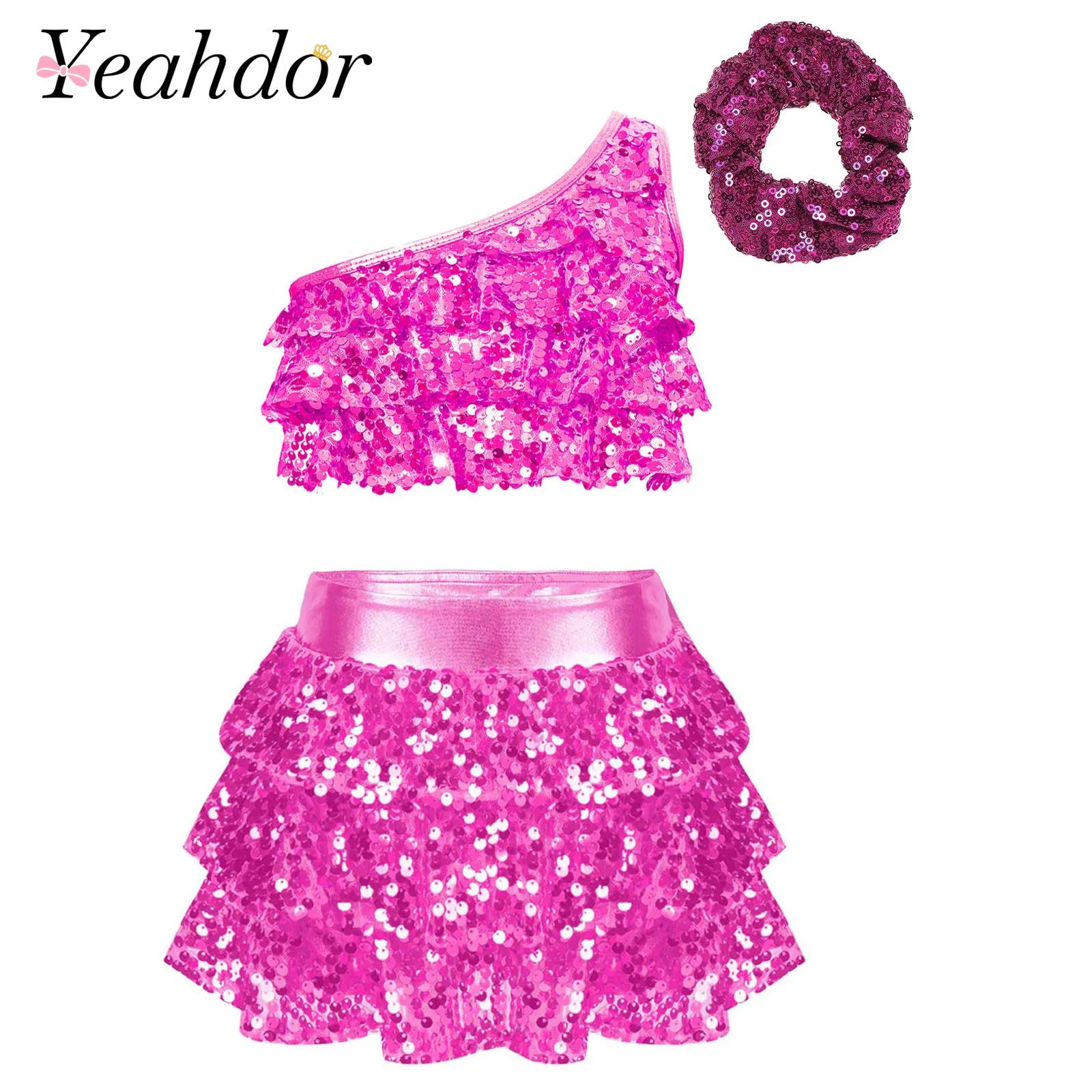 Summer Clothing Girls - Kinderen Meisjes Glanzende Pailletten Latin Jazz