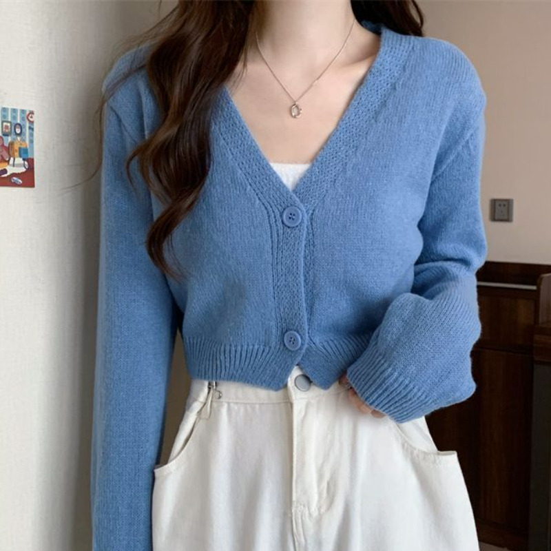 Crop Cardigan Vrouwen Slank He - Summer Clothing Aesthetic recensie en prijs