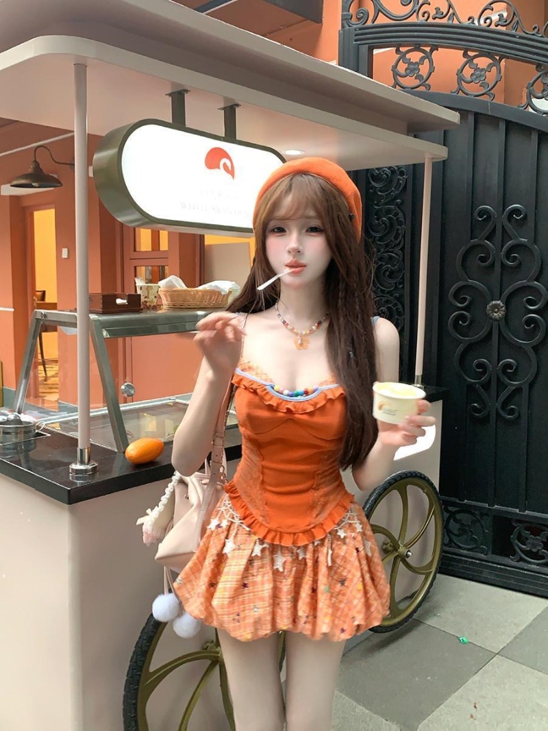 Zomer Nieuwe Oranje Dopamine Z - Summer Japanese Clothing recensie en prijs