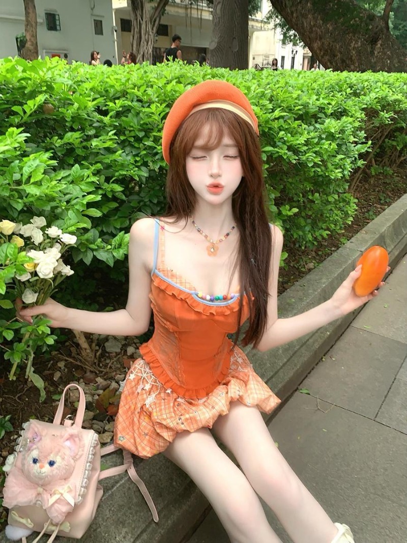 Zomer Nieuwe Oranje Dopamine Z - Summer Japanese Clothing recensie en prijs