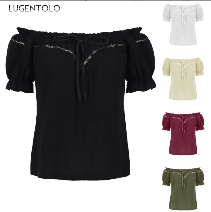 Vrouwen Retro Shirt Donkere Re - Summer Renaissance Clothing recensie en prijs