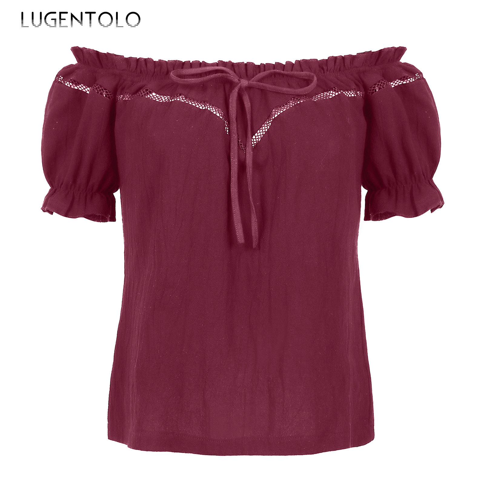 Vrouwen Retro Shirt Donkere Re - Summer Renaissance Clothing recensie en prijs