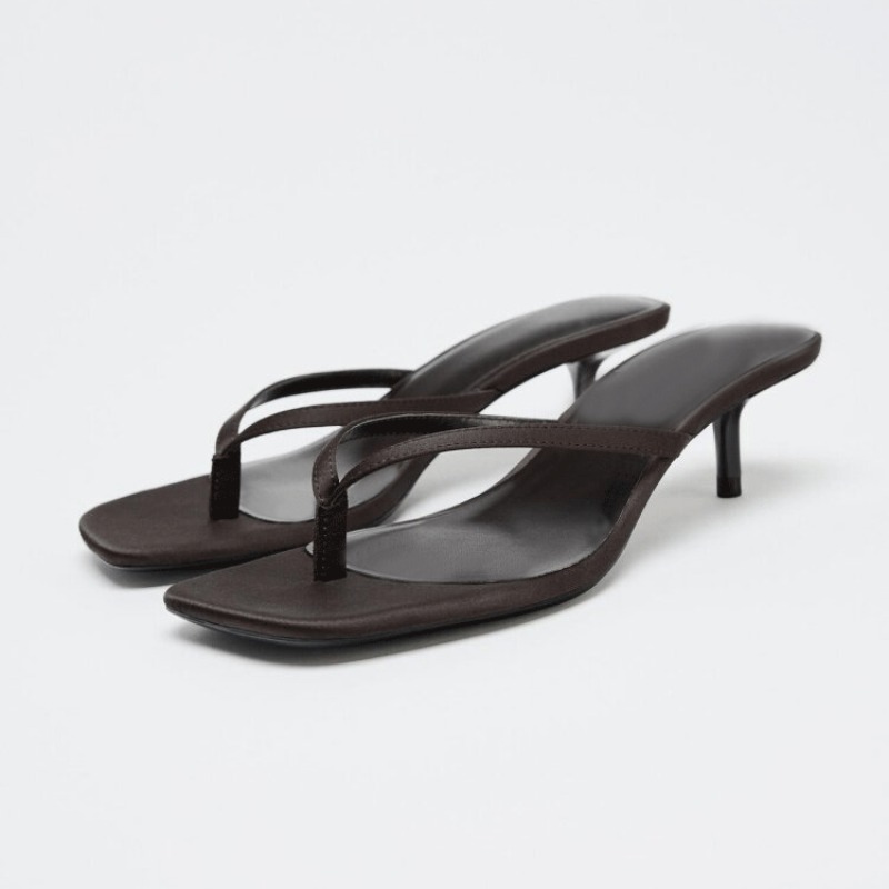 Vierkante Clip Toe Hoge Hak Da - Summer Japanese Clothing recensie en prijs