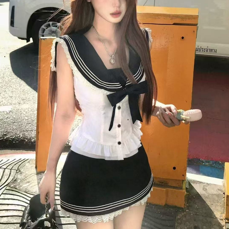 College Stijl Boog Zoete 2-del - Summer Japanese Clothing recensie en prijs