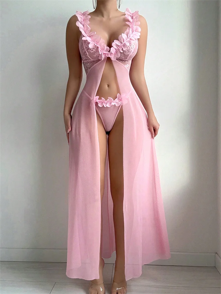 Roze bloemenkant doorzichtige  - Summer Clothing Collection recensie en prijs