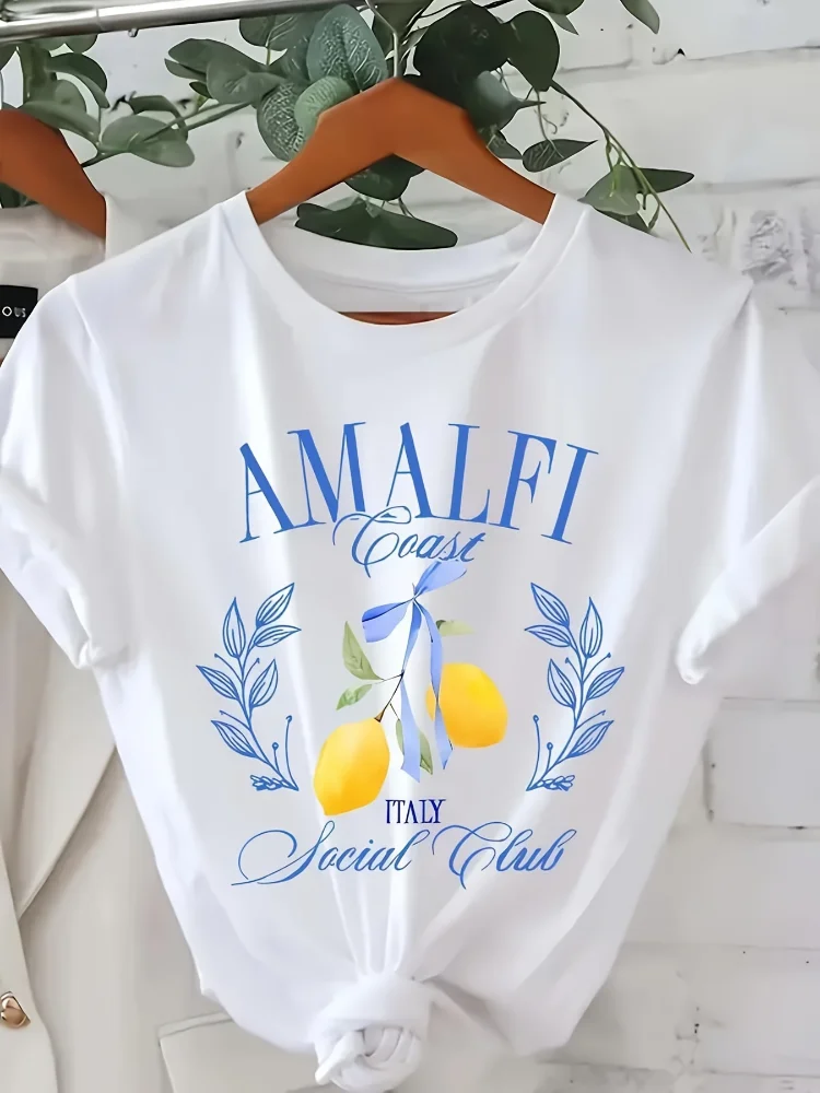 T-shirt met citroenprint, kort - Summer Clothing Aesthetic recensie en prijs