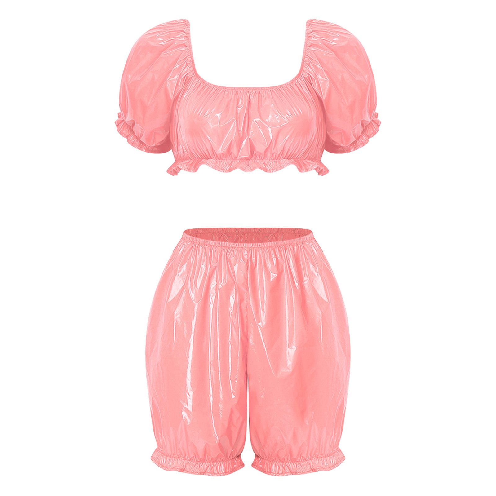Dames Wetlook PU Leder Clubkle - Summer Clothing Tops recensie en prijs
