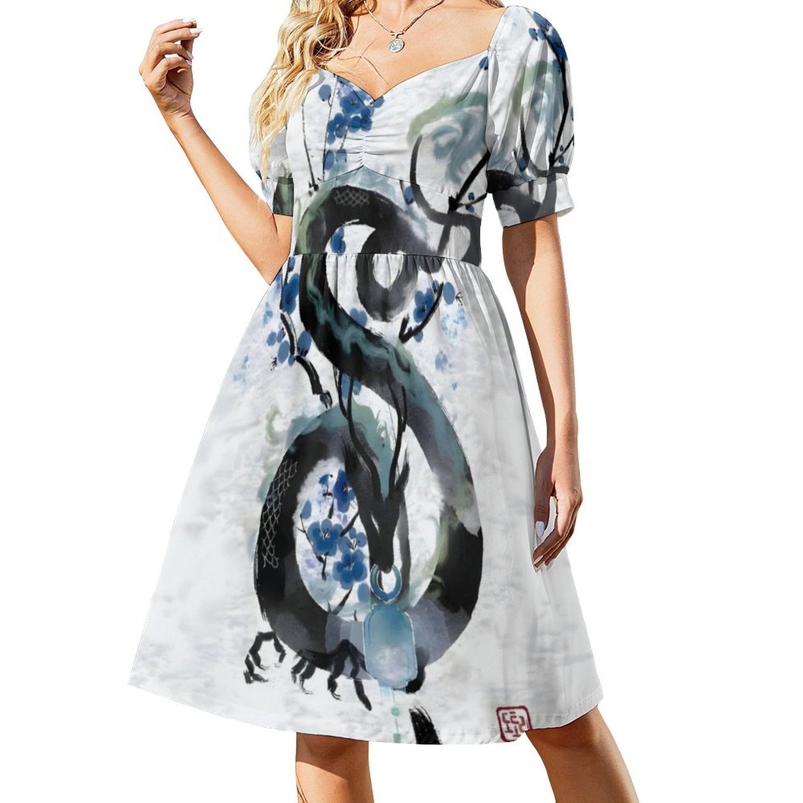 Japanse Blue Night Dragon Ink  - Summer Japanese Clothing recensie en prijs